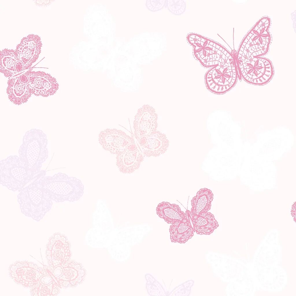 Kids at Home Veggpanel Butterfly pink 100114