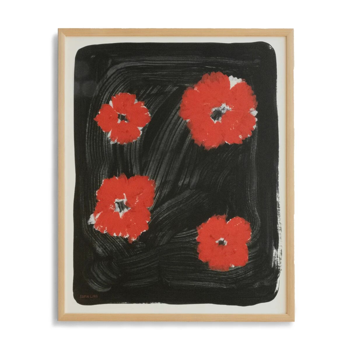Fine Little Day Scarlet pimpernel plakat 40 x 50 cm Rød-sort