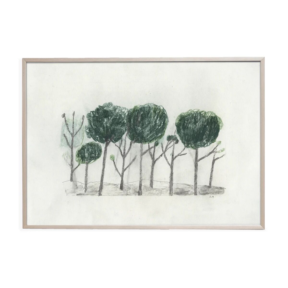 Fine Little Day Trees plakat 50 x 70 cm Sort-offwhite