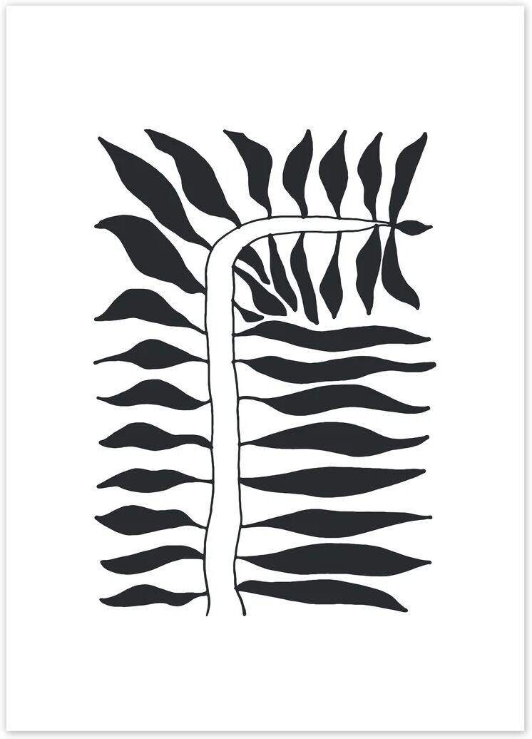 Scandi Living Seeding poster svart 30x40 cm