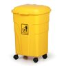 B2B Partner Mobilny kosz na śmieci do segregacji, 70 l, żółty