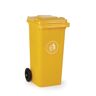 B2B Partner Plastikowy pojemnik na śmieci, śmietnik, 120 litrów, żółty