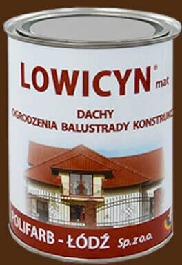 Polifarb Łódź Farba Lowicyn Brązowy 5L RAL 8016 Polifarb Łódź