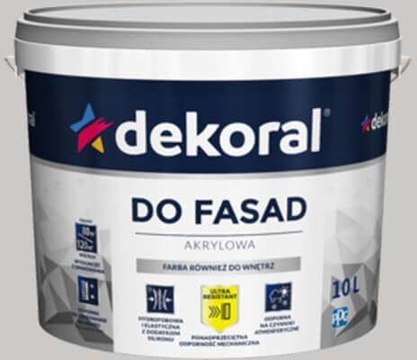 Dekoral Farba Akrylowa Do Fasad Polinit Popielaty 5L Dekoral