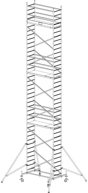 KRAUSE Rusztowanie ruchome aluminiowe protec 11,3 m