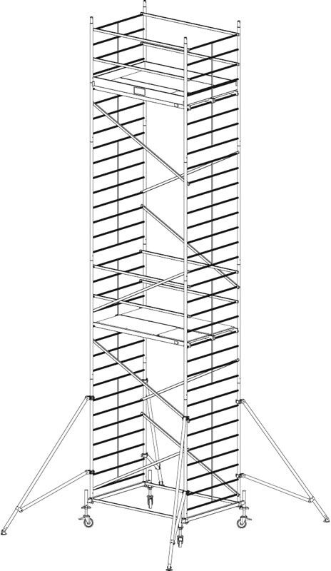 KRAUSE Rusztowanie ruchome aluminiowe protec xxl 9,3 m