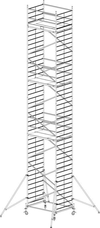 KRAUSE Rusztowanie ruchome aluminiowe protec xxl 12,3 m