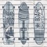 Noordwand Wallpaper Urban Friends & Coffee Surfboards azul/branco