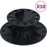 vidaXL Pés ajustáveis para pavimento 10 pcs 60-88 mm