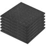 Vidaxl Ladrilhos proteção contra quedas 6 pcs borracha 50x50x3cm preto