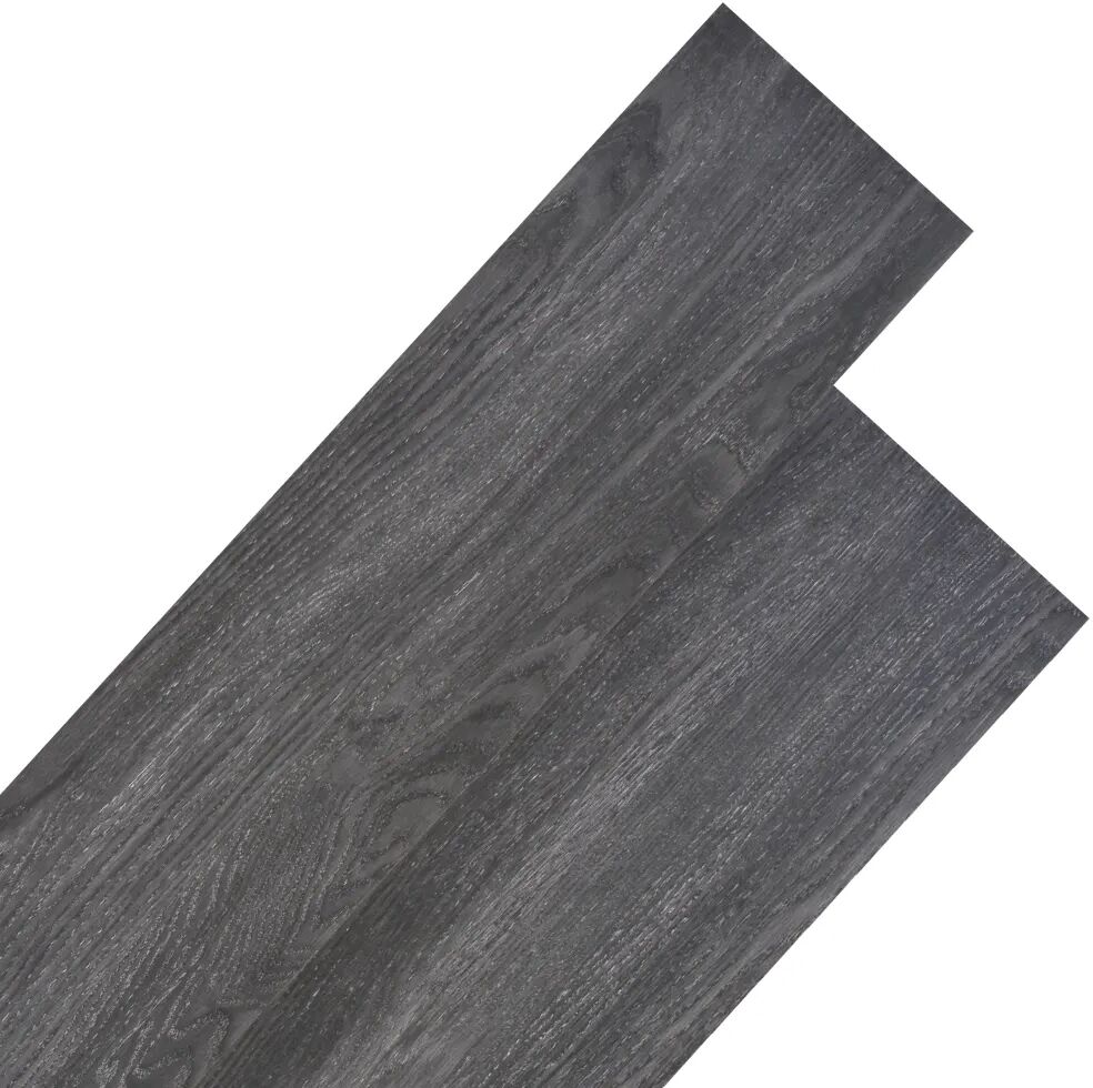 vidaXL Tábuas de soalho PVC 4,46 m² 3 mm preto