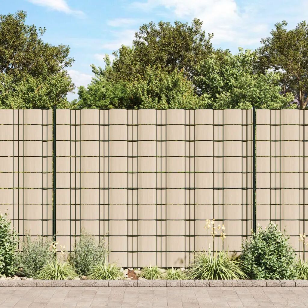 vidaXL Painel de privacidade para jardim 70x0,19 m PVC creme