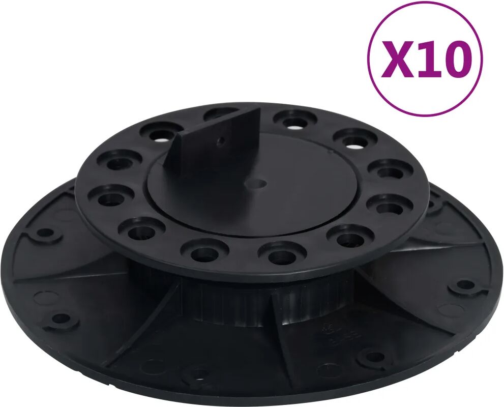 vidaXL Pés ajustáveis para pavimento 10 pcs 25-40 mm