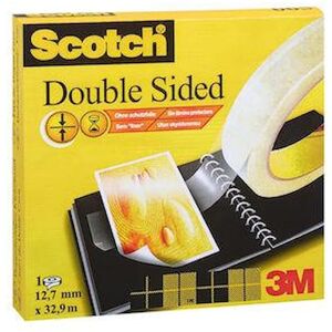 Dubbelhäftande Tejp Scotch 665, 12mm x 33m