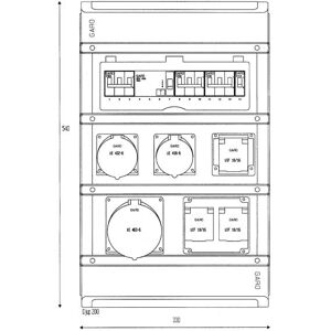 Garo 2468807 Uttagsbox Iec-Uttag 1st 16a, 32a, 63a, Elfördelning & Strömförsörjning