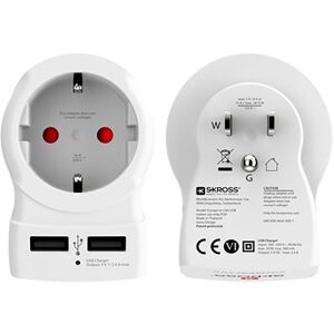 SKROSS Country Travel Adapter - Europe to USA USB