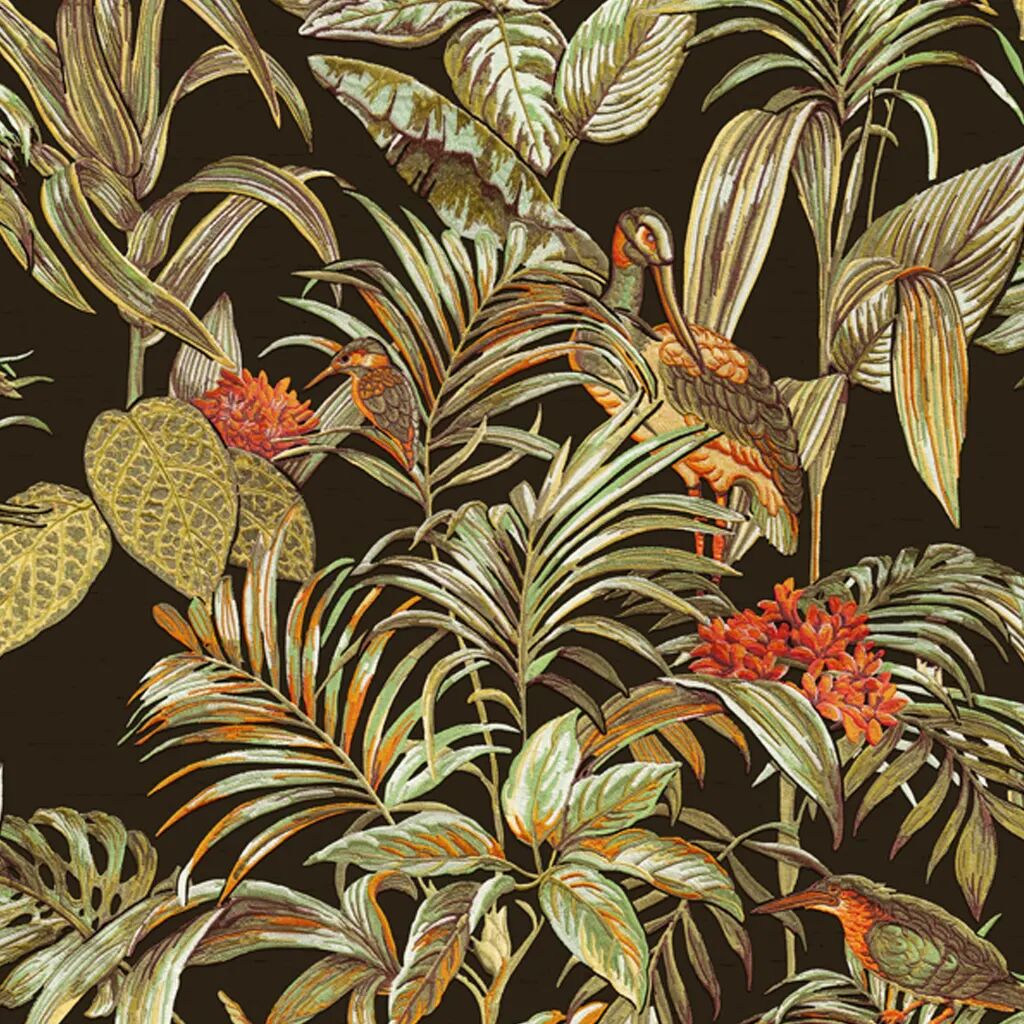 DUTCH WALLCOVERINGS Tapeta Bird-of-Paradise čierna