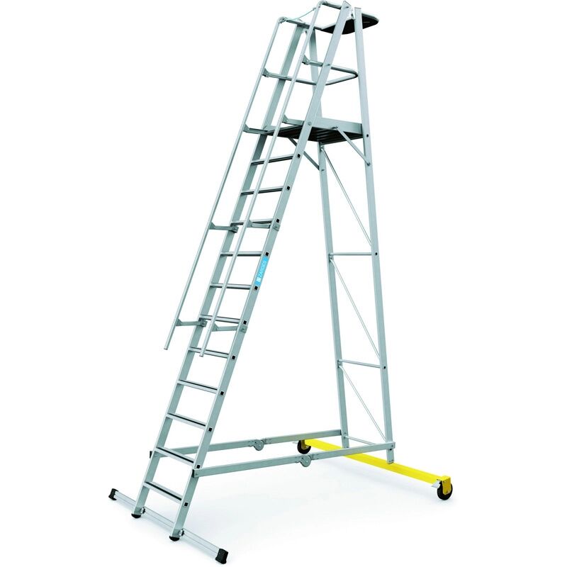 ZARGES Skladací plošinový rebrík, 12 priečok, výška plošiny 3,1 m