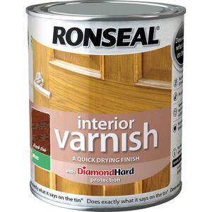 Ronseal Interior Matt Quick Dry Varnish Dark Oak 750ml