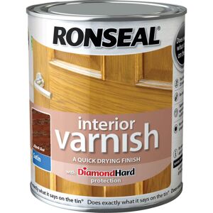 Ronseal Interior Satin Quick Dry Varnish Dark Oak 750ml