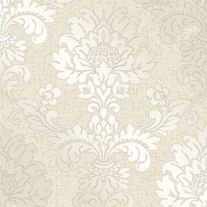 Cream Gold Glitter Damask Wallpaper Vinyl Textured Retro Fine Decor Quartz