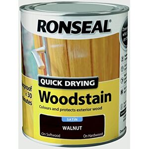 Ronseal 750ml Woodstain Quick Dry Satin (Walnut)