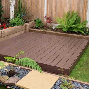 Forest Garden Ecodek Composite Deck Kit in Brown - 135mm x 2.4m x 2.4m