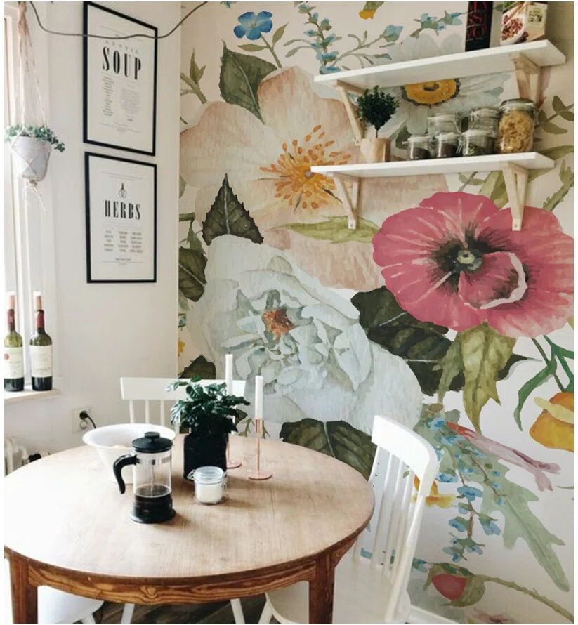 Photos - Wallpaper ClassicLiving Newhaven Flowers Botanical Bouquetwork  416.0 H x 2