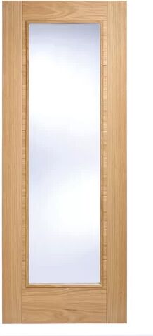 LPD Doors Vancouver Glass Oak Internal Door LPD Doors Door Size: 204cm H x 72.6cm W x 4cm D  - Size: 198.1cm H x 68.6cm W x 3.5cm D