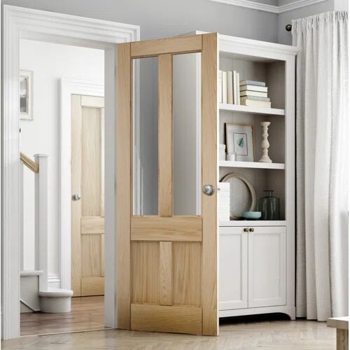 Curated by Jeld Wen Deco Internal Door Prefinished Curated by Jeld Wen Door Size: 198.1cm H x 68.6cm W x 3.5cm D  - Size: 198.1cm H x 83.8cm W x 3.5cm D