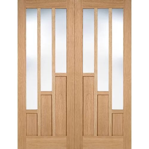LPD Doors Coventry Glazed French Door Unfinished LPD Doors Door Size: 198.1cm H x 152.4cm W x 4cm D  - Size: 198cm H X 76cm W X 3cm D