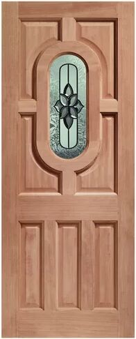 XL Joinery Chester Wood Glazed Front Entry Door Unfinished XL Joinery Door Size: 1981mm H x 838mm W x 44mm D  - Size: 2032mm H x 813mm W x 44mm D