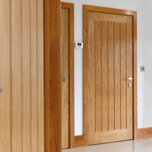 JB Kind Doors Yoxall Oak Fire Door Unfinished JB Kind Doors Door Size: 204cm H x 82.6cm W x 4.4cm D  - Size: 198.1cm H x 83.8cm W x 4.4cm D