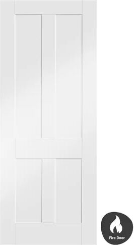 XL Joinery Victorian Fire Door Primed XL Joinery Door Size: 2032mm H x 813mm W x 44mm D  - Size: 1981mm H x 610mm W x 44mm D