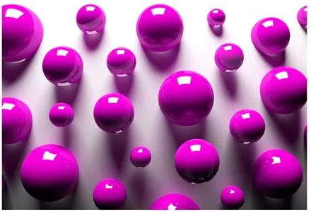 East Urban Home Balls Semi Gloss Paste the Wall Mural East Urban Home Colour: Purple, Size: 175cm H x 250cm W x 0.02cm D  - Size: Large