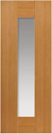 JB Kind Doors Axis Oak Internal Door Prefinished JB Kind Doors Door Size: 198.1cm H x 68.6cm W x 3.5cm D  - Size: European Toddler (91 x 165 cm)