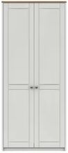 August Grove Newhaven 2 Door Wardrobe August Grove Finish: Natural Rustic Oak/White 1165cm H X 865cm W X 44cm D