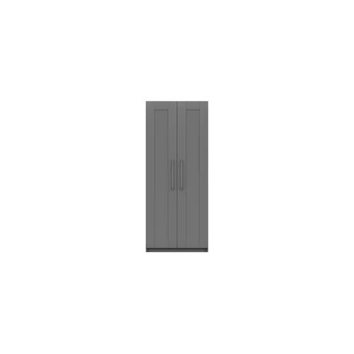 Ebern Designs Niemeyer 2 Door Wardrobe Ebern Designs Finish: Dark Grey