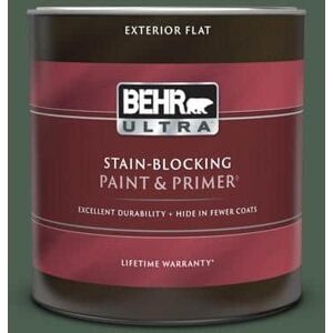 BEHR ULTRA 1 qt. #N400-7 Vine Leaf Flat Exterior Paint & Primer