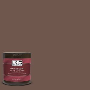 BEHR ULTRA 1 qt. #N170-6 Natural Bark Flat Exterior Paint & Primer