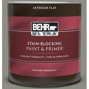 BEHR ULTRA 1 qt. #N370-5 Incognito Flat Exterior Paint & Primer