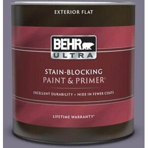 BEHR ULTRA 1 qt. #N560-5 Solitaire Flat Exterior Paint & Primer