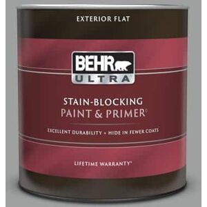 BEHR ULTRA 1 qt. #N460-4 Cosmic Quest Flat Exterior Paint & Primer