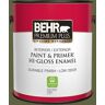 BEHR PREMIUM PLUS 1 gal. #T11-16 Fjord Hi-Gloss Enamel Interior/Exterior Paint & Primer