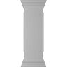 Ekena Millwork Straight 40 in. x 12 in. White Box Newel Post with Panel, Flat Capital and Base Trim (Installation Kit Included)