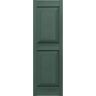 Edge 14.75 in. x 47 in. Raised Panel Vinyl Exterior Shutters Pair in Forest Green