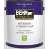 BEHR PREMIUM PLUS 1 gal. #N360-1 Seagull Gray Ceiling Flat Interior Paint