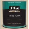 BEHR PREMIUM PLUS 1 qt. #ICC-60 Brown Bread Semi-Gloss Enamel Exterior Paint & Primer