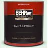 BEHR PREMIUM PLUS 1 Qt. #PPL-25 Sign of Spring Flat Exterior Paint & Primer