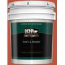 BEHR PREMIUM PLUS 5 gal. #S-G-200 Glowing Firelight Semi-Gloss Enamel Exterior Paint & Primer